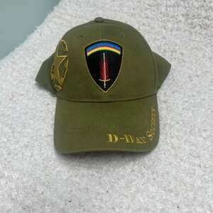 D-Day Society National D-Day Memorial Green Embroidered Hat Cap World War II